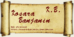 Kosara Banjanin vizit kartica